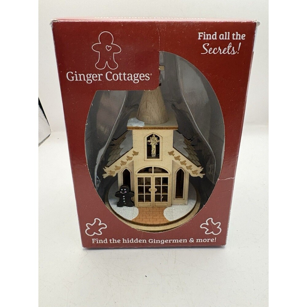 Old World Christmas Ornament Ginger Cottages Nativity Chapel NIB